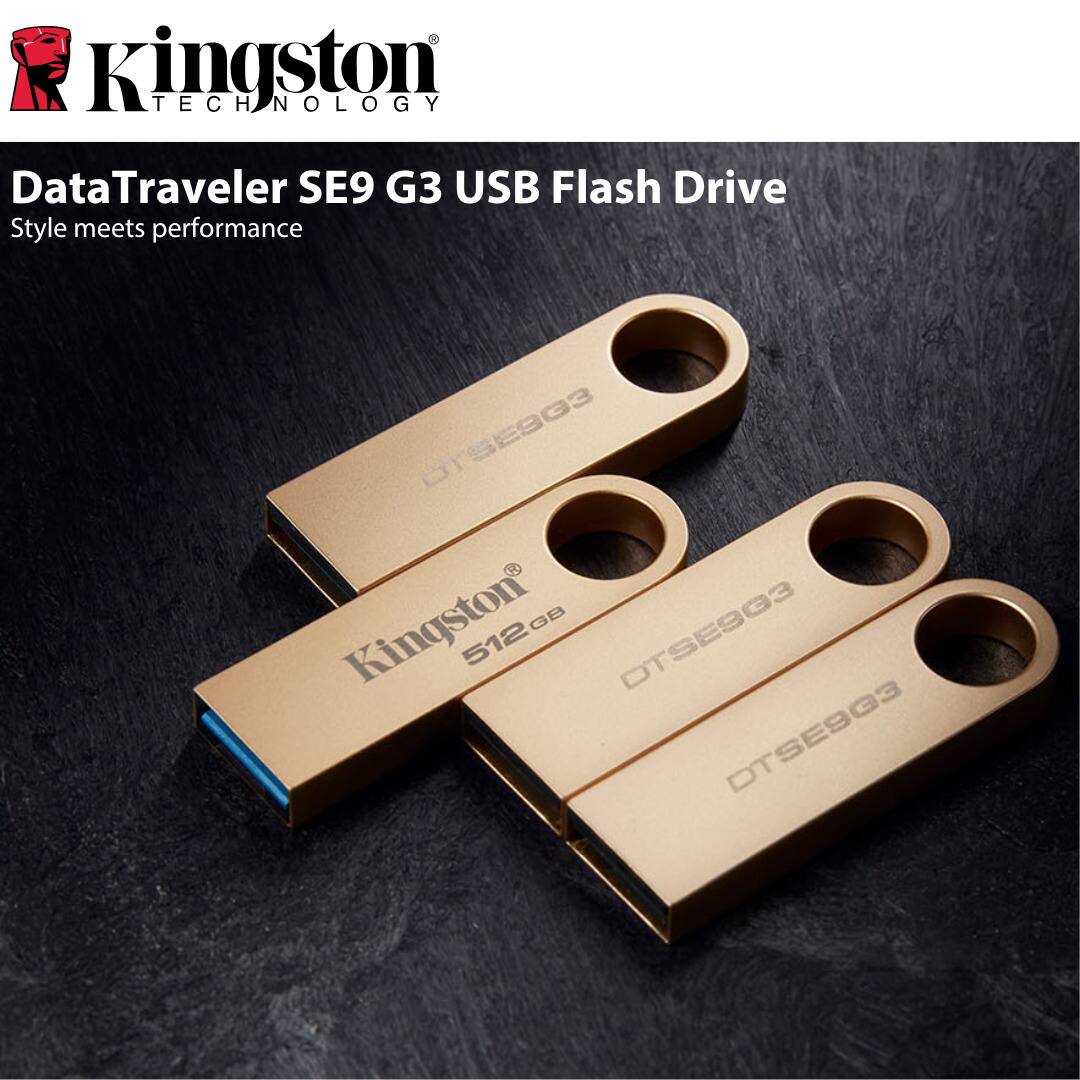 Kingston TECHNOLOGY

DataTraveler SE9 G3 USB Flash Drive  
Style meets performance

512GB  
DTSE9G3
