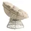 Left. OSP Home Furnishings - Papasan Chair - Cream.