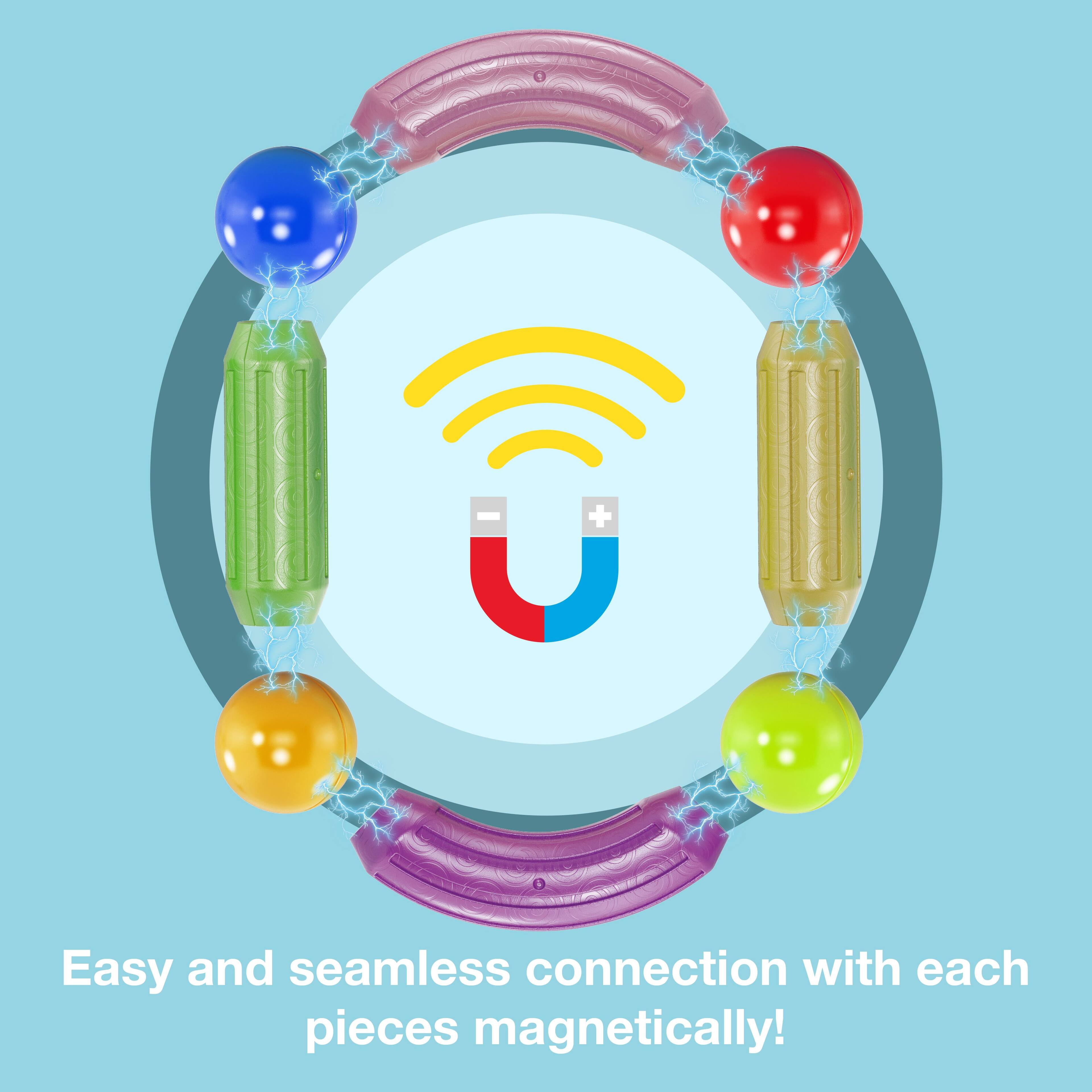 Easy and seamless connection with each pieces magnetically!
