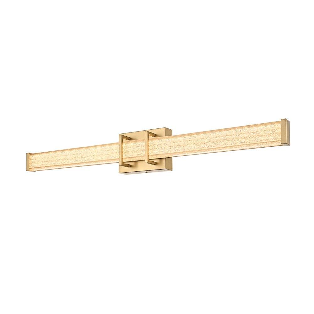 Back. Living District - Ivaan 31 Inch Led Wall Sconce In Satin Gold - Satin Gold.