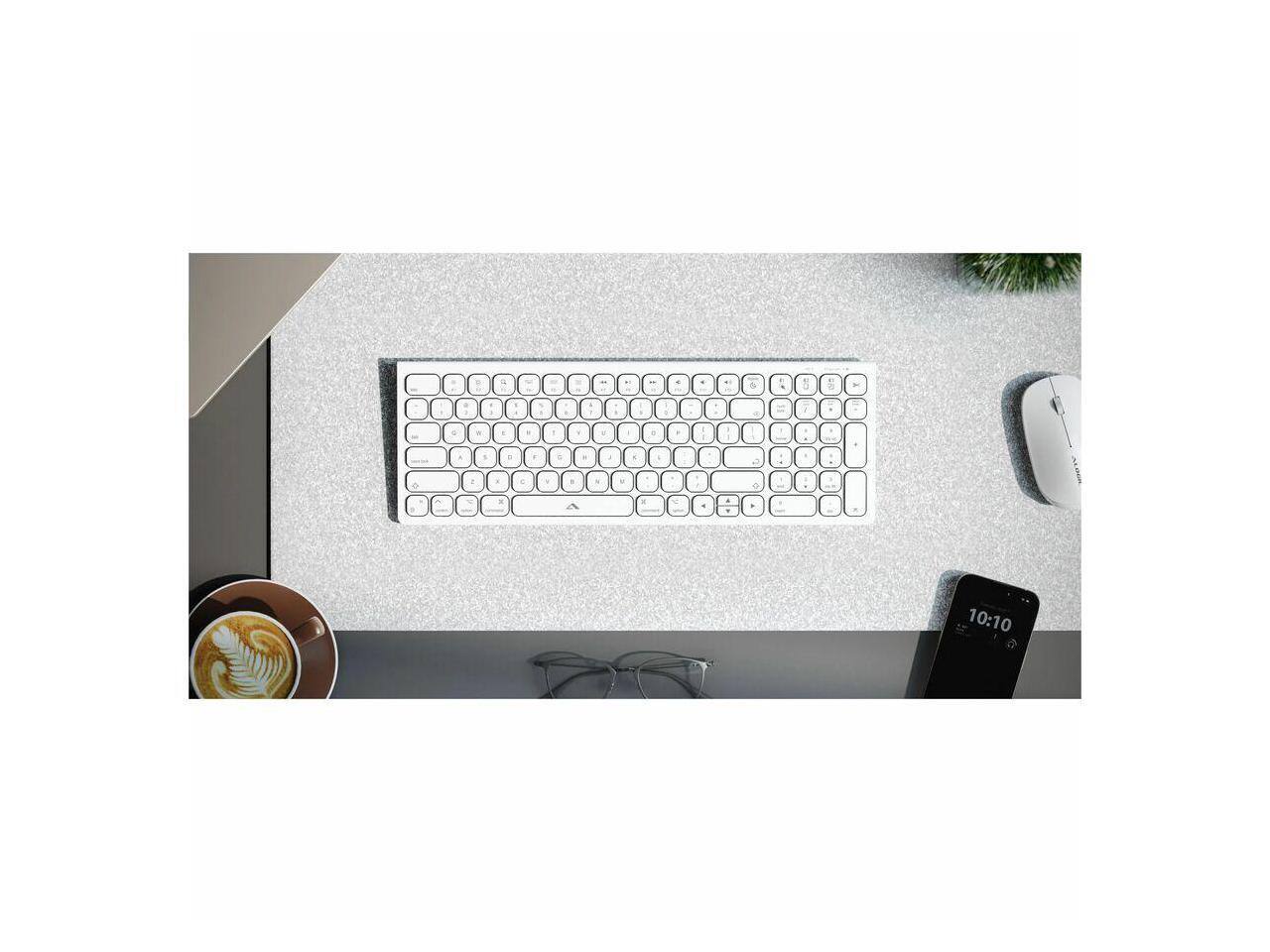 Alt View 5. Alogic - Alogic Echelon USB-C Rechargeable Wireless Mouse & Compact Keyboard for Mac - Bluetooth/RF 5.0 - White - White.