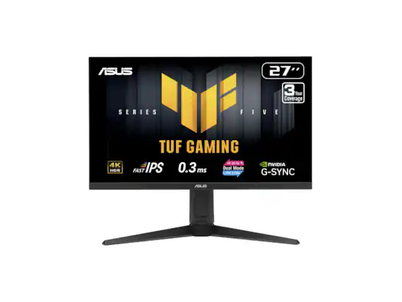 ASUS 27" 3 Year Coverage SERIES FIVE TUF GAMING 4K HDR FAST IPS 0.3 ms Dual Mode G-SYNC