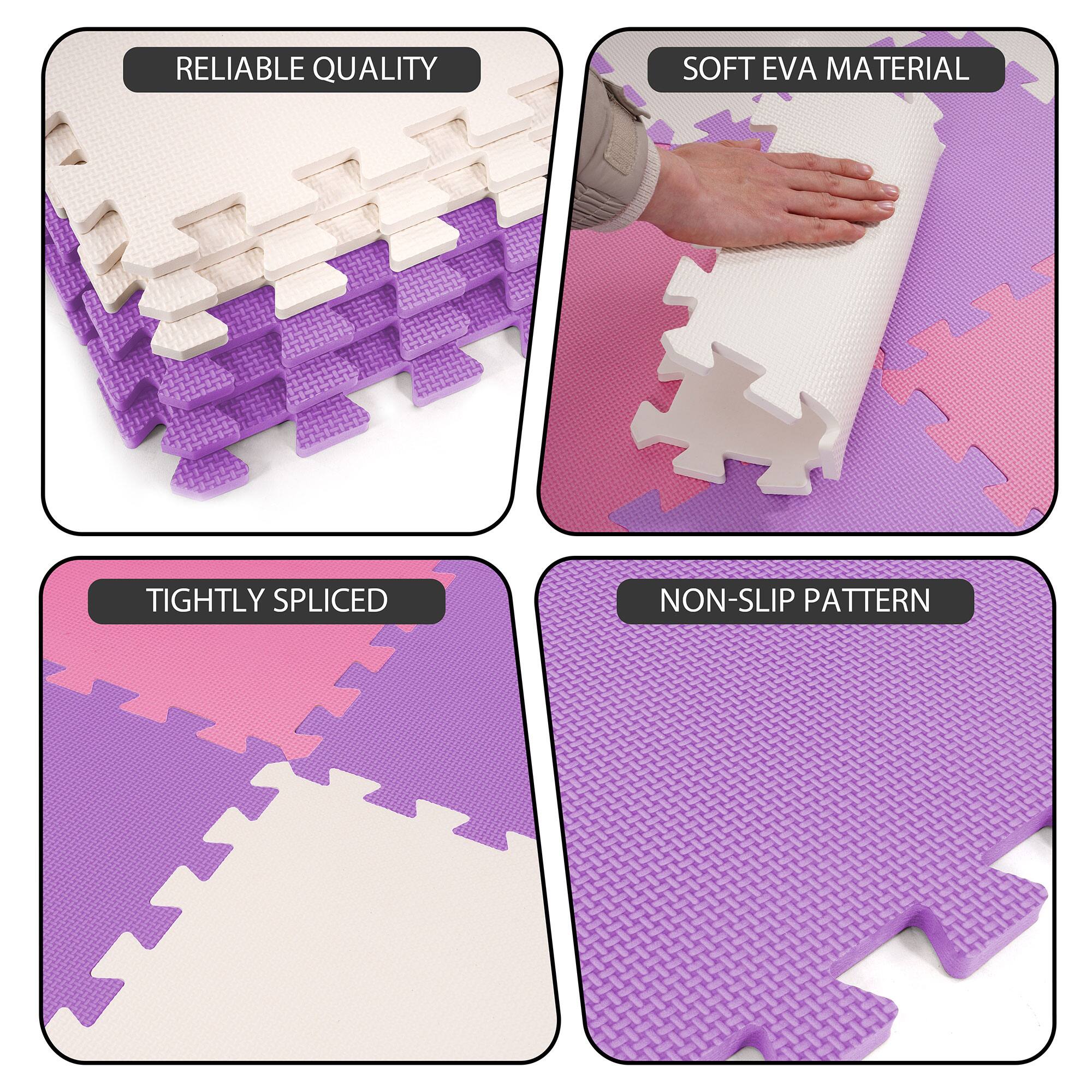 - RELIABLE QUALITY
- SOFT EVA MATERIAL
- TIGHTLY SPLICED
- NON-SLIP PATTERN