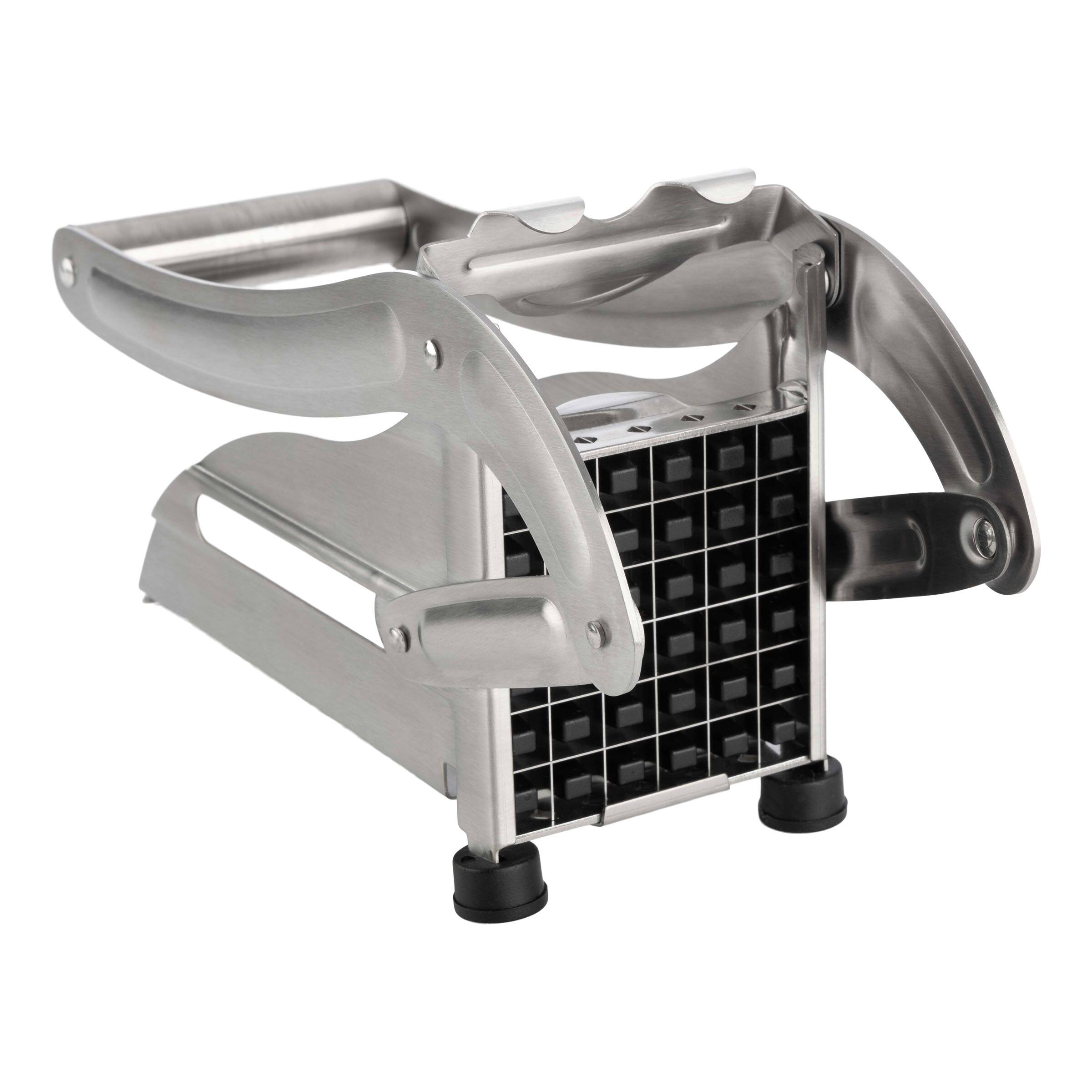 Angle. Classic Cuisine - French Fry Cutter with Two Blades - Silver.