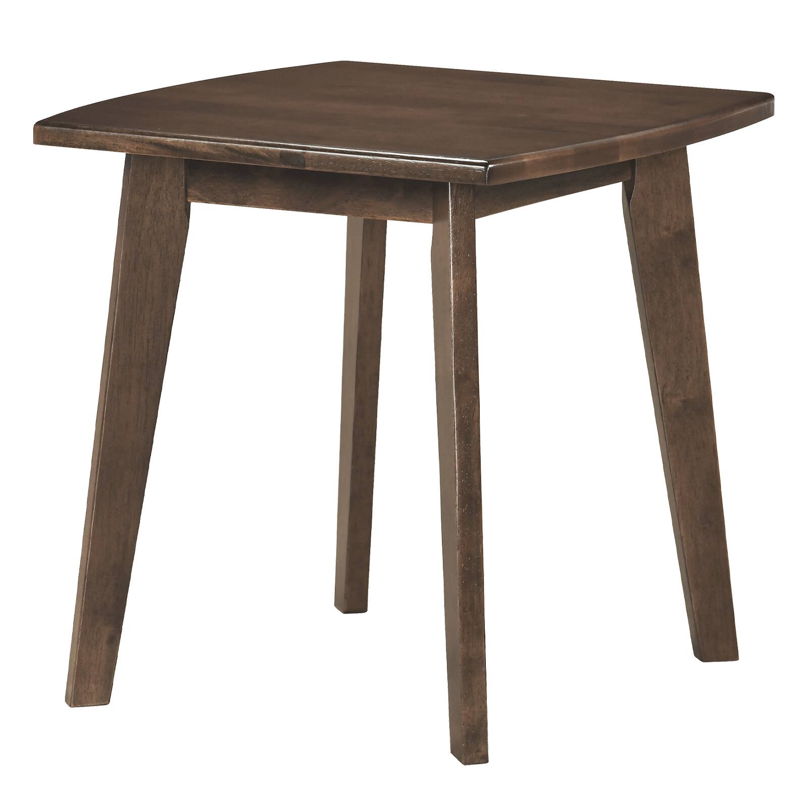 Alt View 8. Gymax - Gymax 17'' Solid Wood Side Table w/Thickened Top & Curved Edge for Living Room Bedroom - Brown.