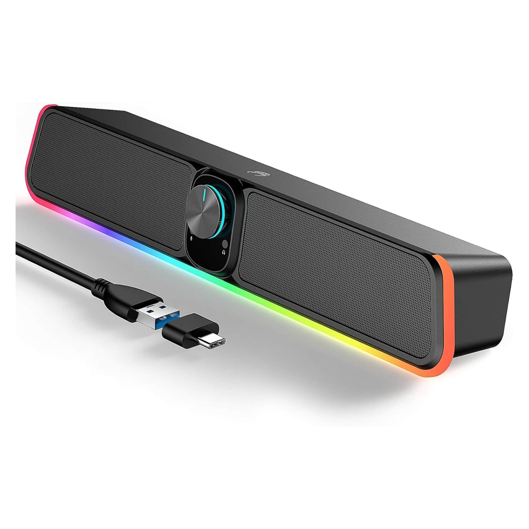 Dazzed Corner - Computer Speakers,Wired USB Powered Bluetooth Computer - Black