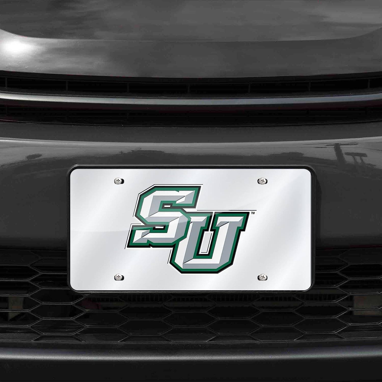 Alt View 1. Rico Industries - Stetson Mad Hatters Mirrored Laser Cut License Plate Laser Tag - Multi.