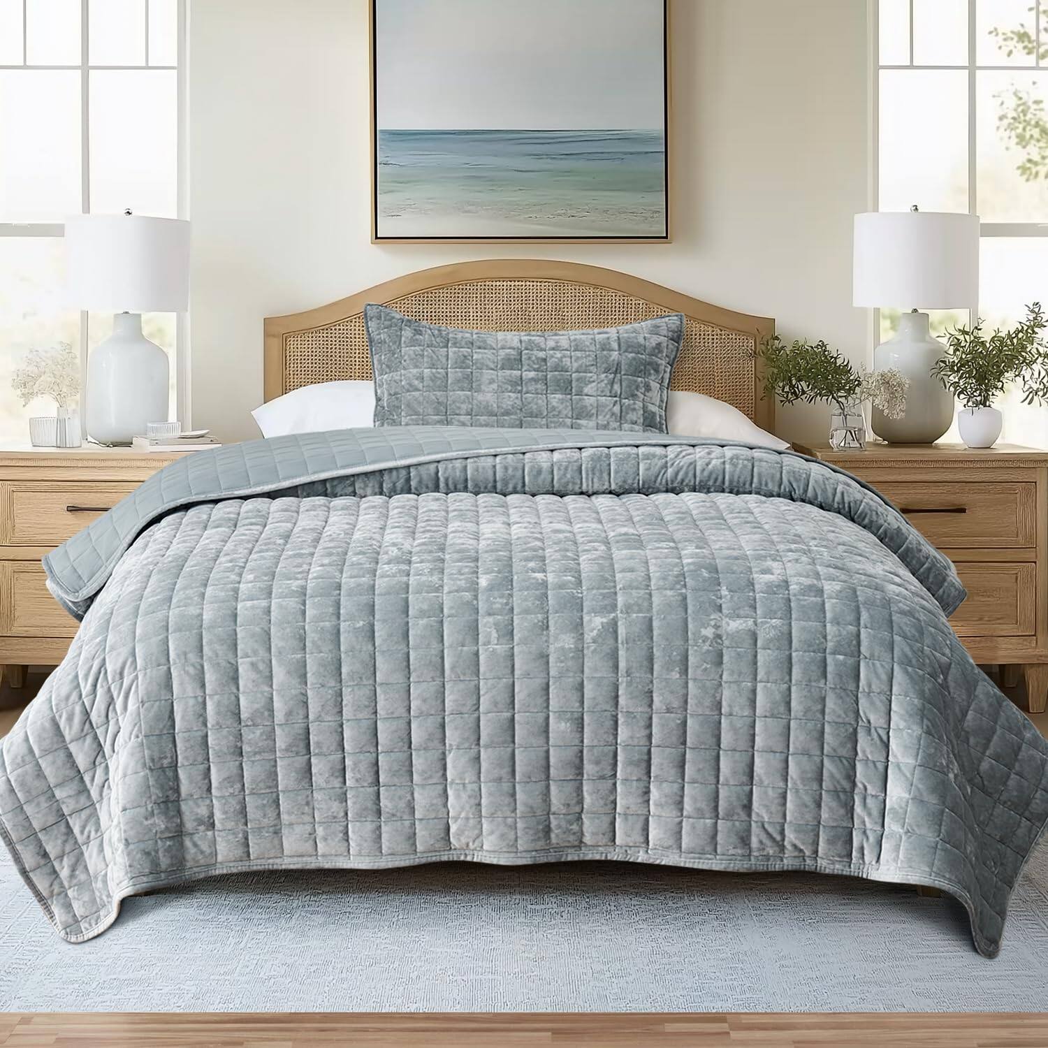 Blue Linen Twin/Twin XL (68" x 92")