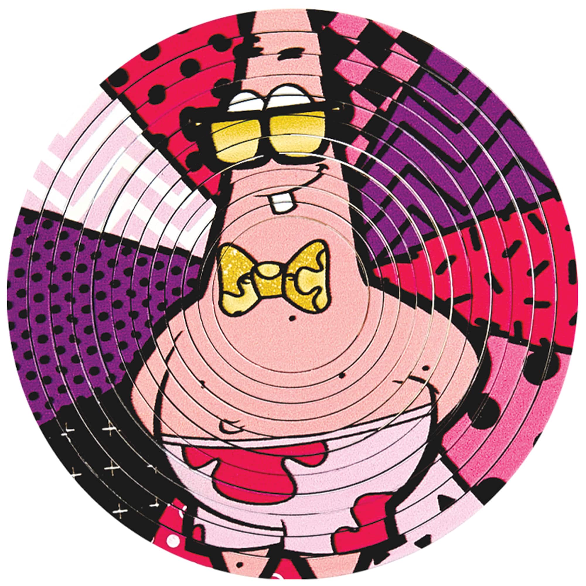 Back. TCG Toys - Spin Flip Puzzle: Spongebob & Patrick - 12 Rings, 2-In-1: Double-Sided Puzzle,8+.