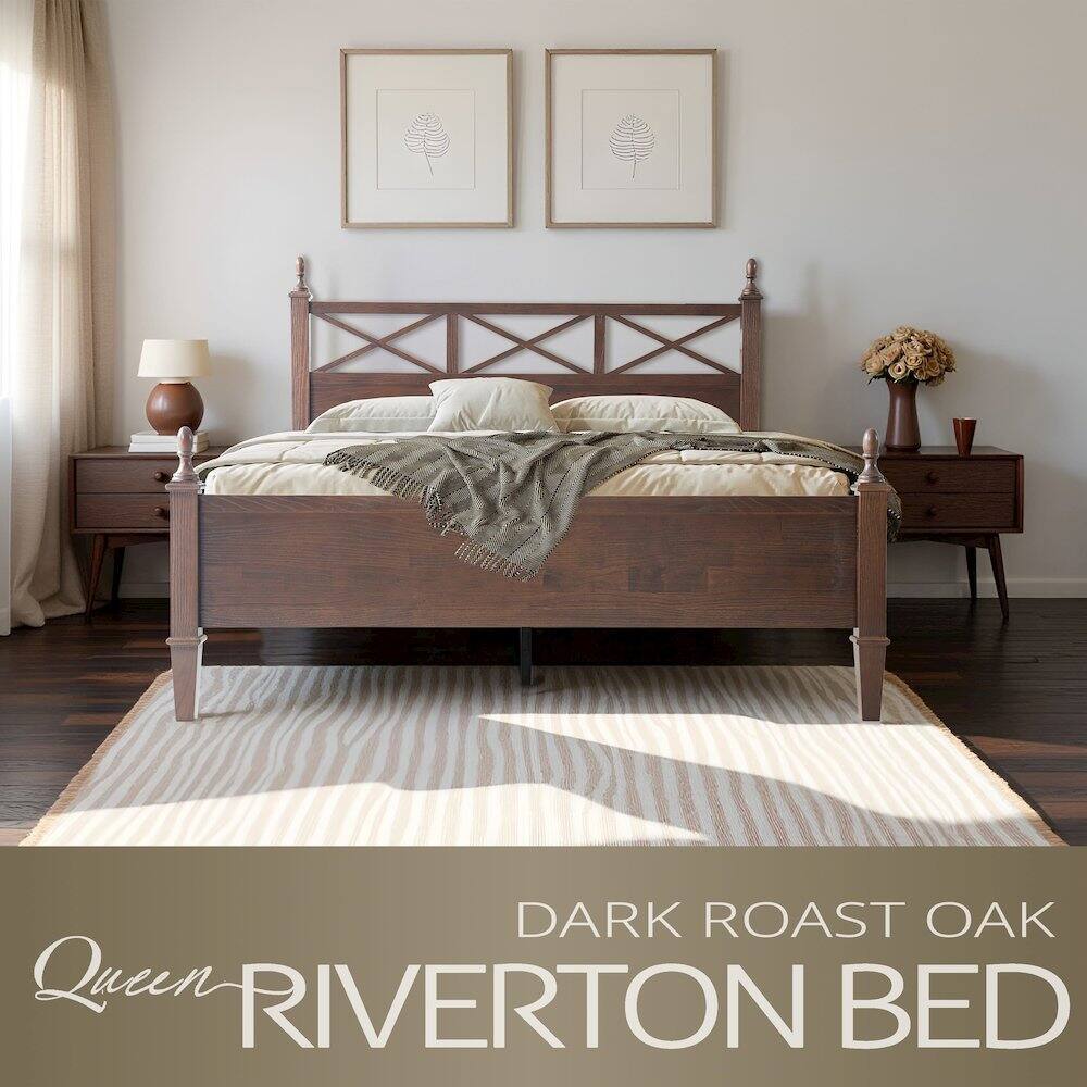 DARK ROAST OAK  
Queen RIVERTON BED