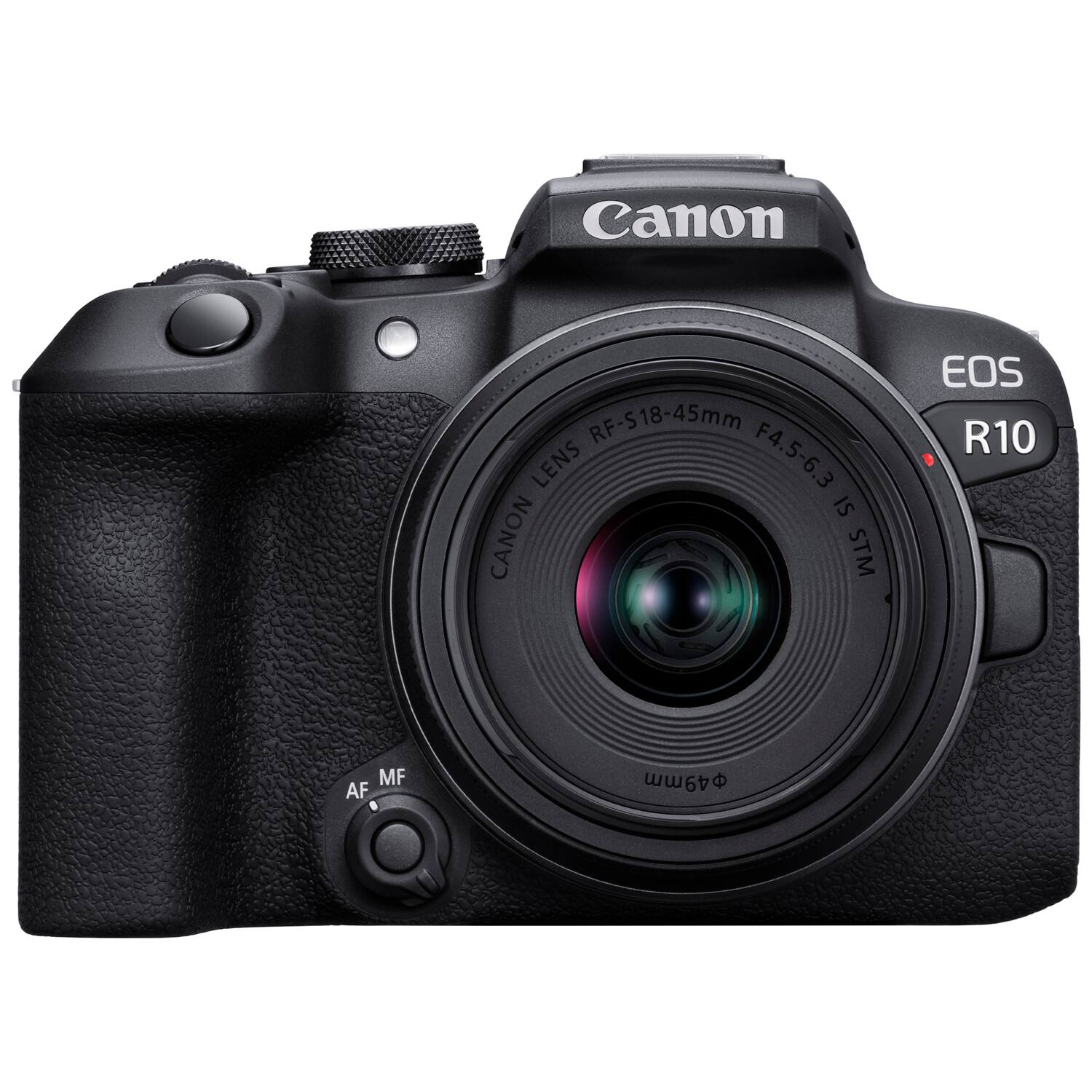 Canon EOS R10  
RF-S 18-45mm LENS F4.5-6.3 IS STM  
49mm