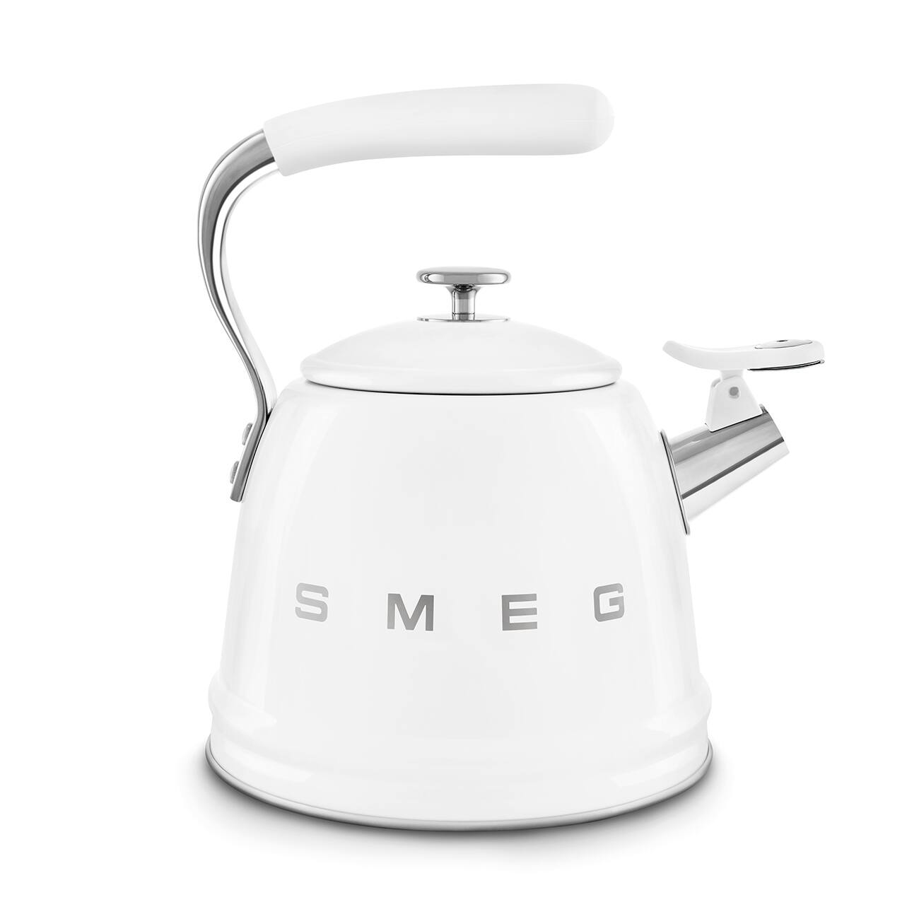 Left. SMEG - CKLW2001 Whistling Kettle - White.