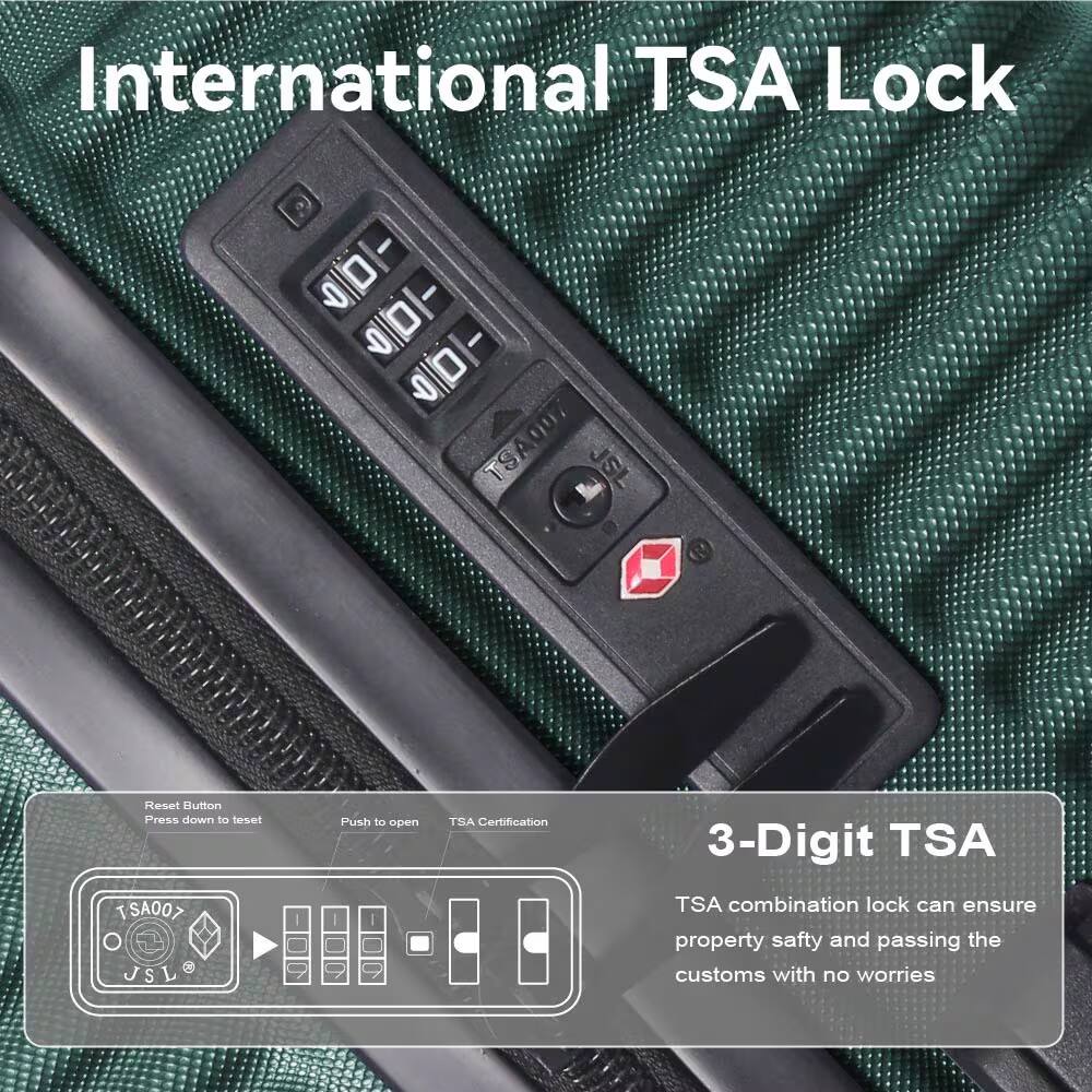 International TSA Lock

3-Digit TSA

TSA combination lock can ensure property safety and passing the customs with no worries

Reset Button
Press down to reset

Push to open

TSA Certification