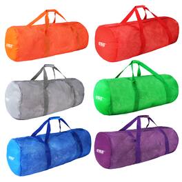 GSE Games & Sports Expert - Large Mesh Sports Equipment Duffel Bag, Scuba Bag with Zipper for Diving Equipment,Gym Gear(,6 Pack) - multi-color