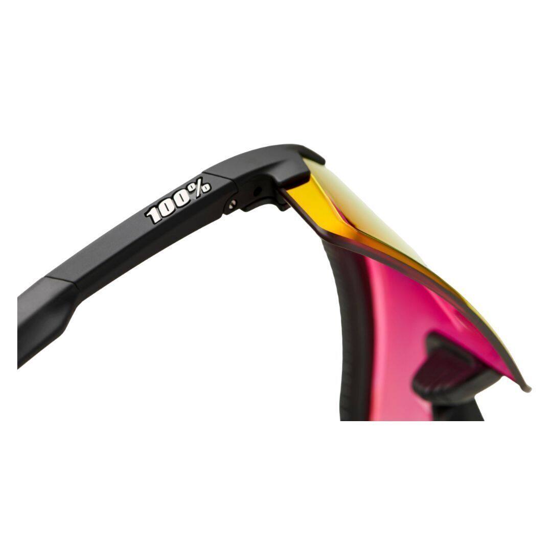 Back. 100% - AEROCRAFT - Soft Tact Black - HiPER Red Multilayer Mirror Lens - N/A.