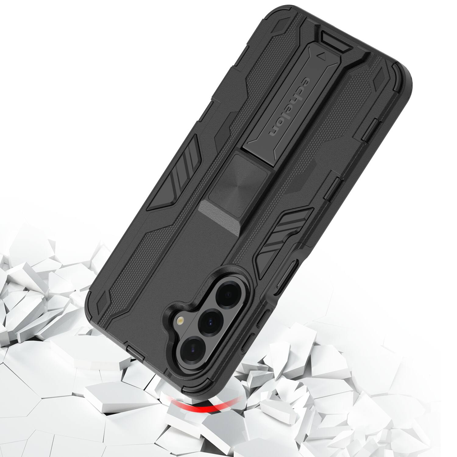 Alt View 3. Echelon - echelon Reflex Series Case w Kickstand for Samsung Galaxy A17 5G / Galaxy A16 5G - Black - Black.