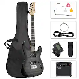 Winado - 39" Full Size Electric Guitar Kit for Beginners, Starter Electric Guitar Set with 20W Amp for Beginner