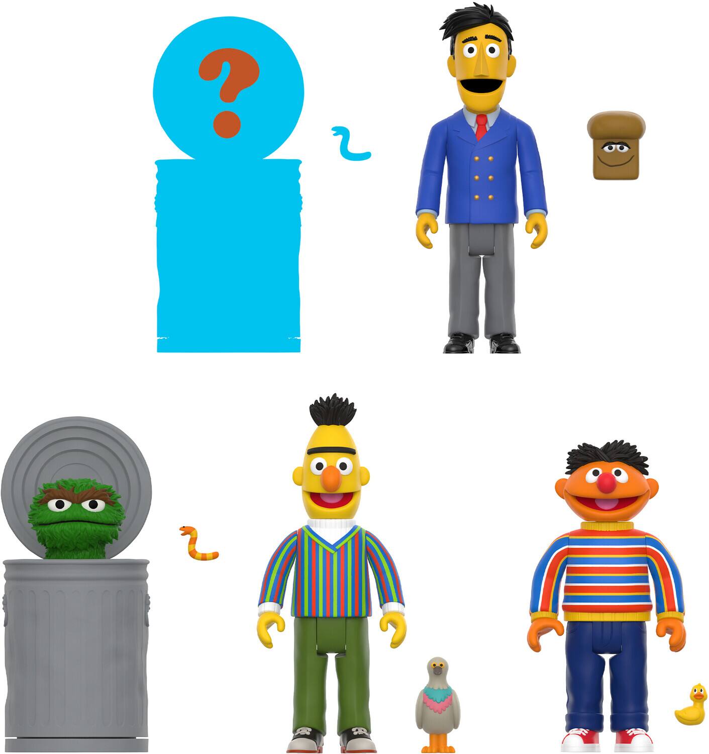 Alt View 1. Super7 - Super7 - Sesame Street - Reaction Blind Box Wv3 - 12pc Flat   - Collectibles - Multicolor.