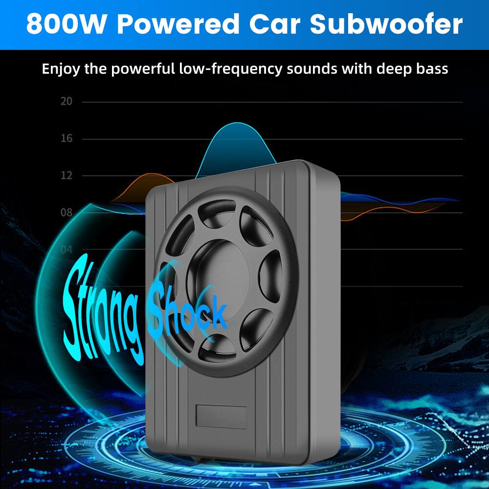 800W Powered Car Subwoofer  
Enjoy the powerful low-frequency sounds with deep bass  

Strong Shock