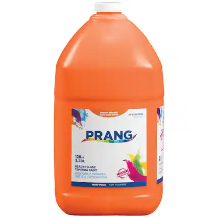 BRIGHT COLORS COULEURS VIVES
NON TOXIC NON TOXIQUE
128 oz 3.78L
READY-TO-USE TEMPERA PAINT PEINTURE A TEMPERA PRETE A L'UTILISATION
PROMISE PRANG