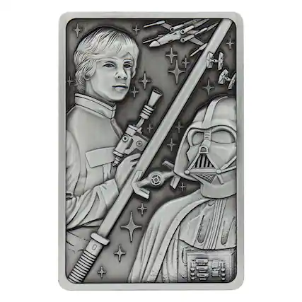 Front. Star Wars - Star Wars Episode V: The Empire Strikes Back Luke and Vader Replica Ingot - Silver.