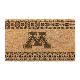 Jardine - Minnesota Golden Gophers 18" x 30" Holiday Coir Doormat - Brown