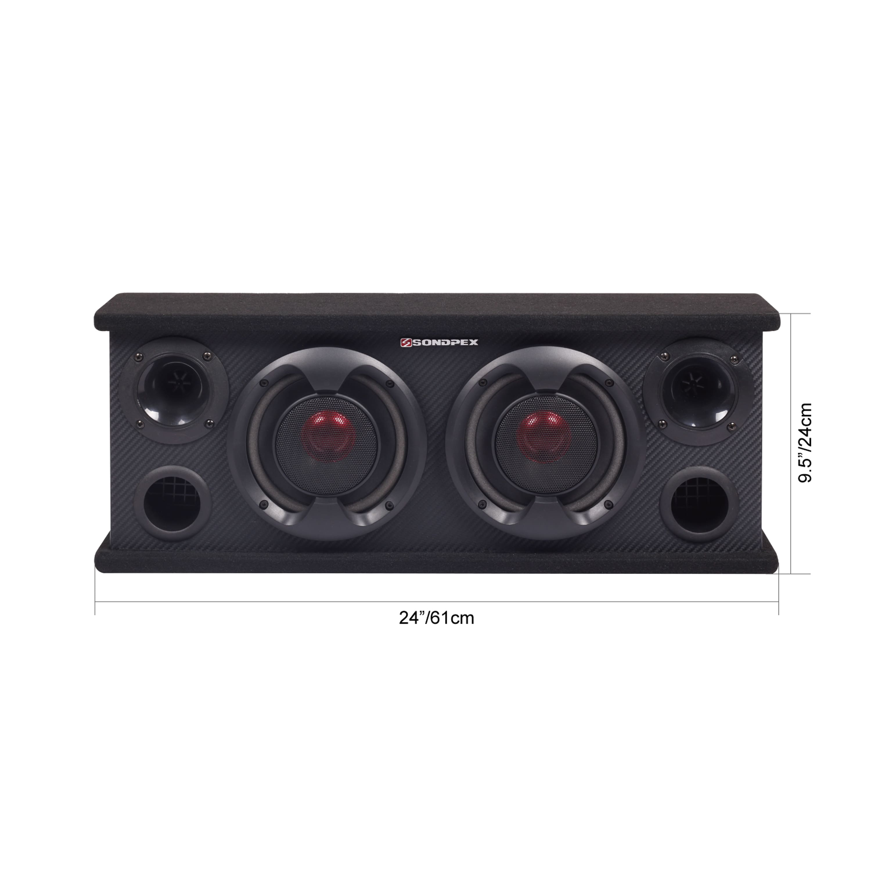 SDX Audio - 400W STEREO SPEAKER SYSTEM - Black