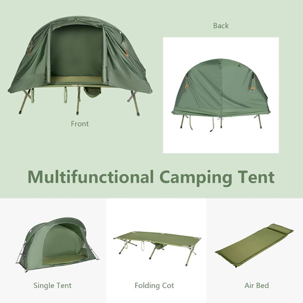 Multifunctional Camping Tent

- Back
- Front

- Single Tent
- Folding Cot
- Air Bed
