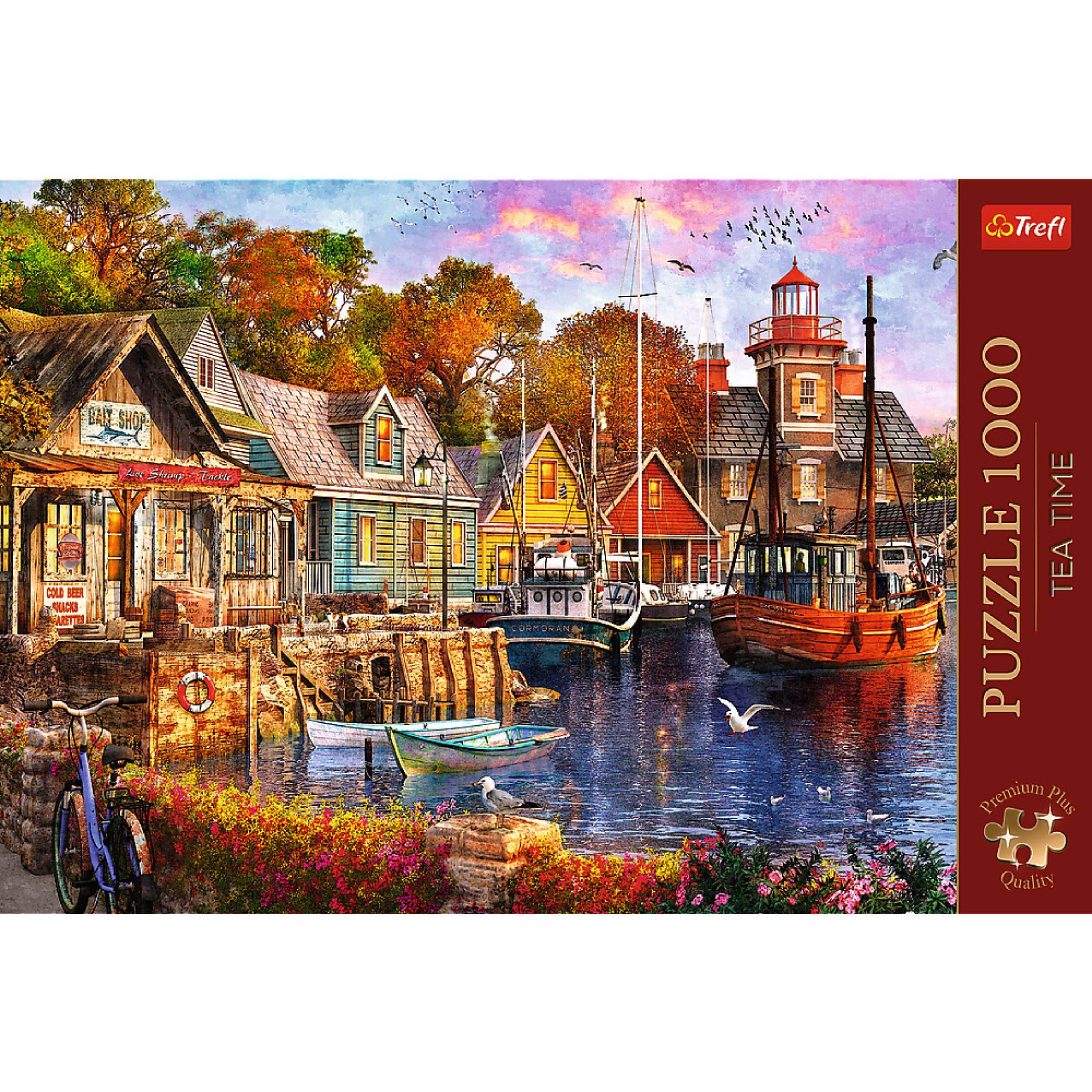 Trefl  
BARE SHOP  
Live Sailing  
COLE - UCAN  
1000 PIECE PUZZLE  
Premium Plus Quality  
TEA TIME