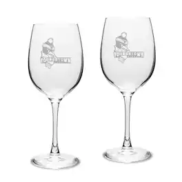 Jardine - Youngstown State Penguins 16oz. 2-Piece Traditional White Wine Glass Set - Multicolor