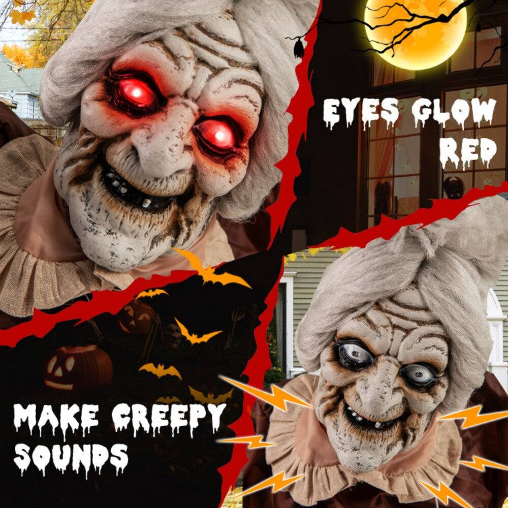 EYES GLOW RED  
MAKE CREEPY SOUNDS