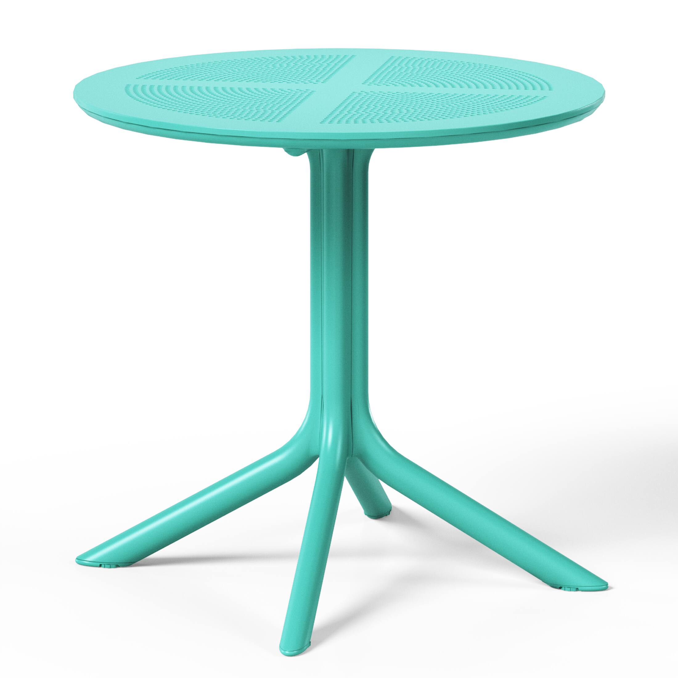 Alt View 1. WestinTrends - WestinTrends Playa 31.5" Round Plastic Outdoor Patio Dining Table for 4 - Turquoise.