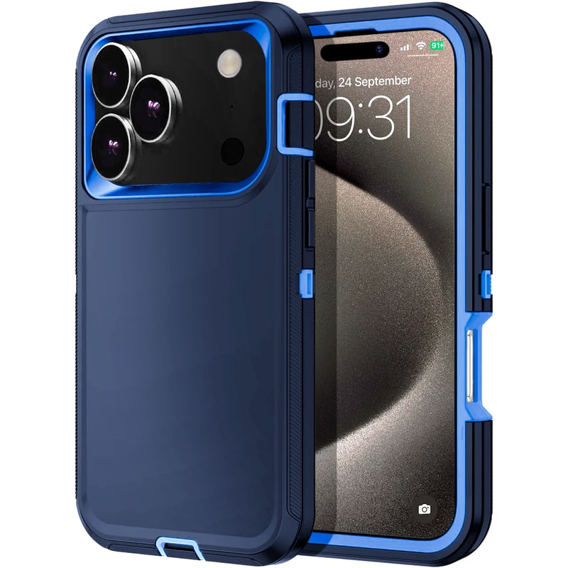 Entronix - Heavy Duty Phone Case for iPhone 17 Pro Max - Ultimate Protection - Navy Blue
