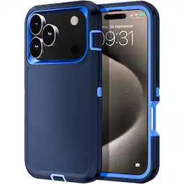 Entronix - Heavy Duty Case for iPhone 17 Pro - Ultimate Triple-Layer Protection - Navy Blue