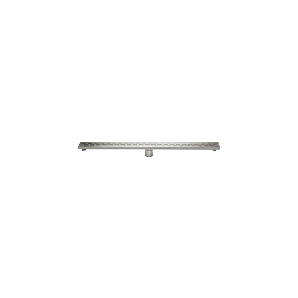 Angle. Alfi - ABLD36C 36" Modern Stainless Steel Linear Shower Drain with Groove Holes - Silver.