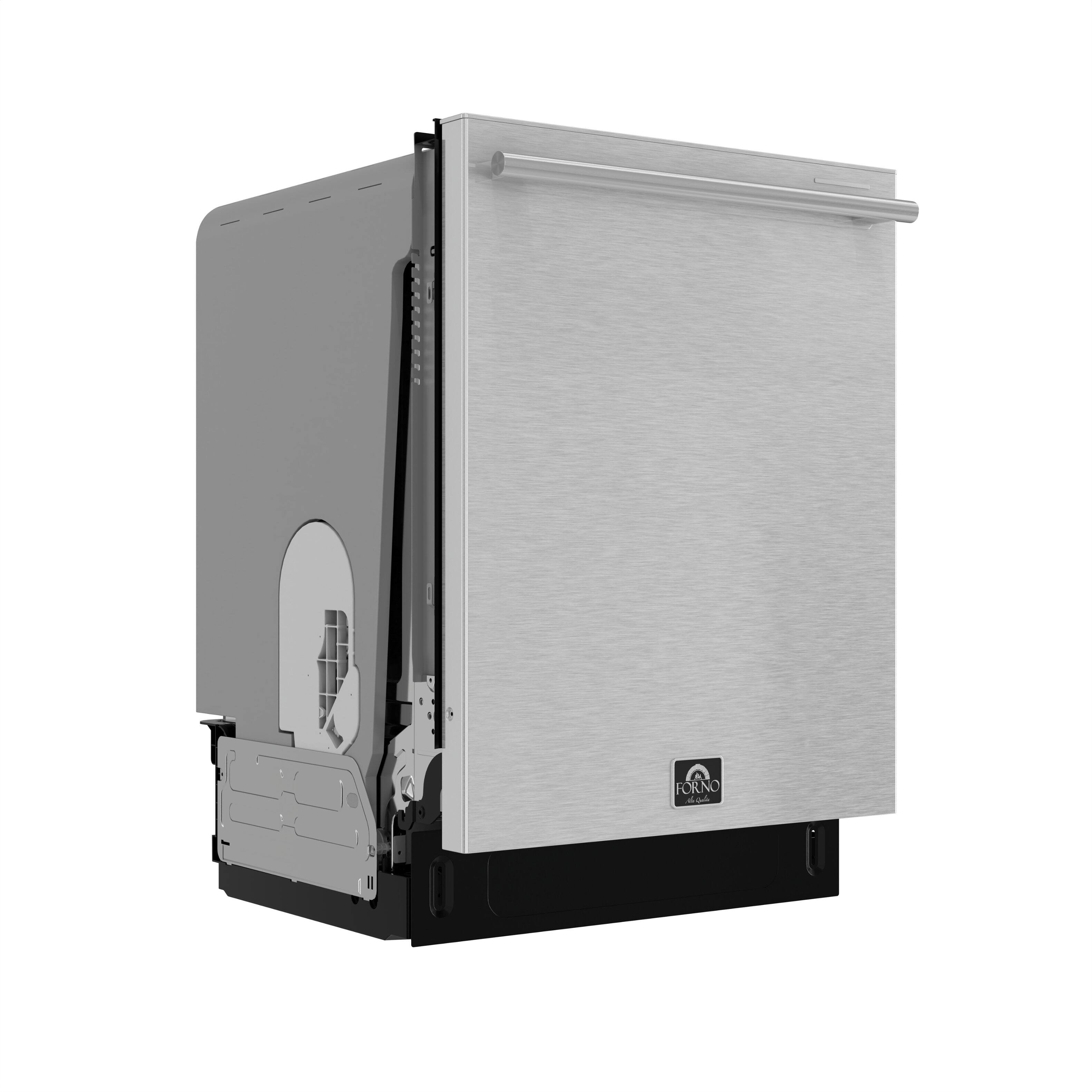 Left. Forno Appliances - Stella 24" Top Control Built-In Stainless Steel Tub Dishwasher and 44dBA - Stainless steel.