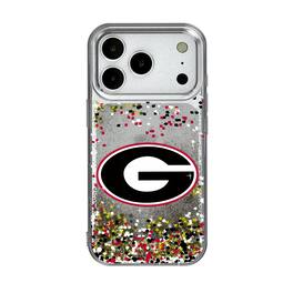Keyscaper - NCAA - Georgia Bulldogs iPhone Glitter Confetti Design Case - 14 - Multicolor
