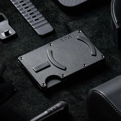 Front. The Ridge Wallet - Ridge Wallet for MagSafe 2.0 - Matte Black - Black.