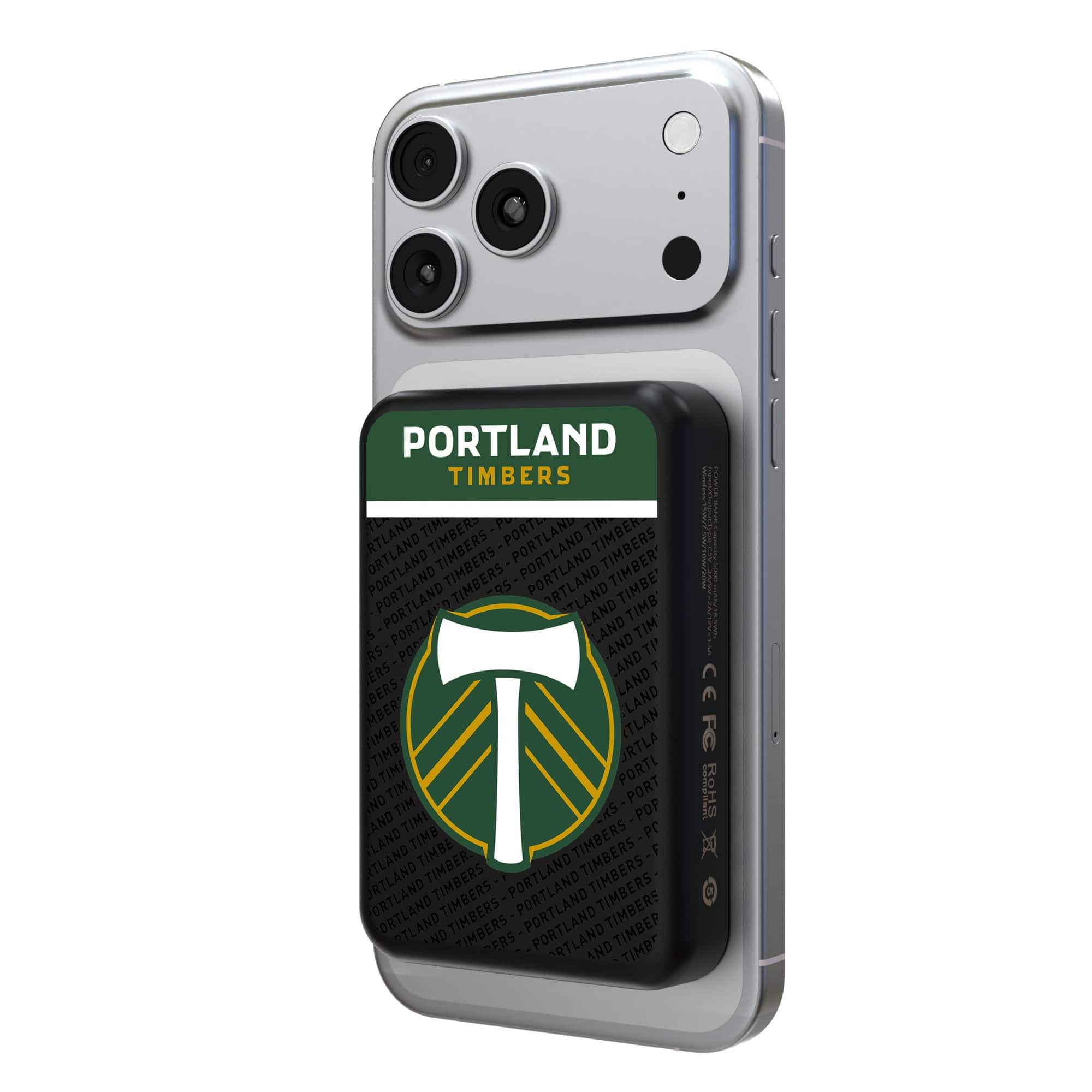 Keyscaper - Portland Timbers 5000mAh Wireless Mag Power Bank - Multicolor
