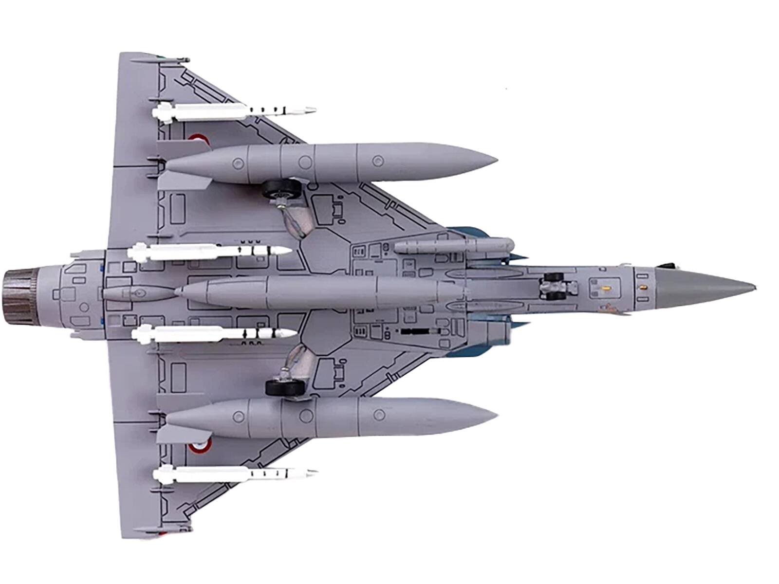 Back. Panzerkampf - Dassault Mirage 2000-5F Fighter Aircraft "2-FA Cigognes" French Air Force "Wing" Series 1/72 - White, Blue.