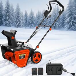 GARVEE - Electric Snow Blower Cordless, 180° Rotating, 23FT Throwing Distance