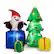 Front. Costway - 7 FT Inflatable Christmas Lighted Santa Claus & Christmas Tree with Gift Boxes - Multicolor.