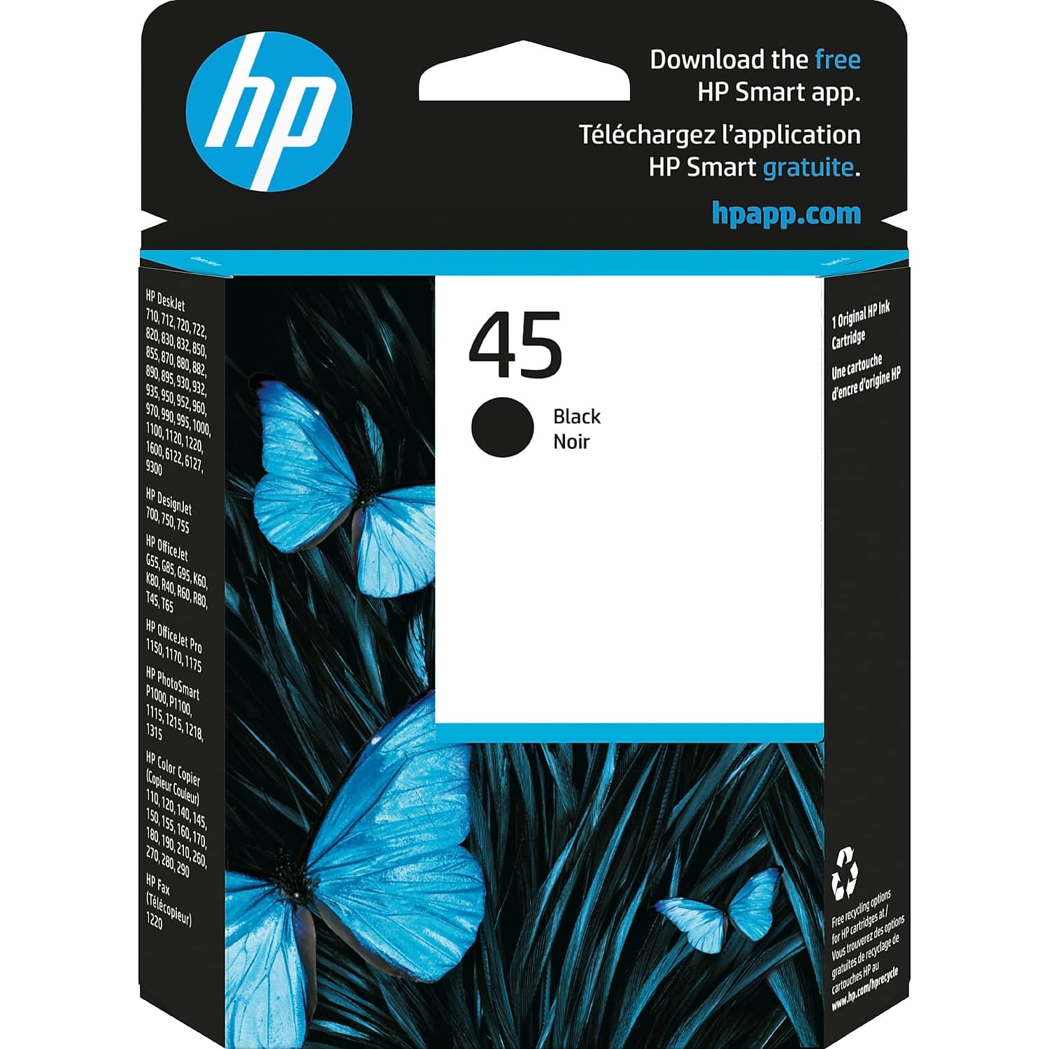 HP - 45 Standard Yield Ink Cartridge (51645A#140) - Black