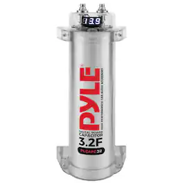 Pyle - 3.2 Farad Digital Power Capacitor with Blue Digital Display