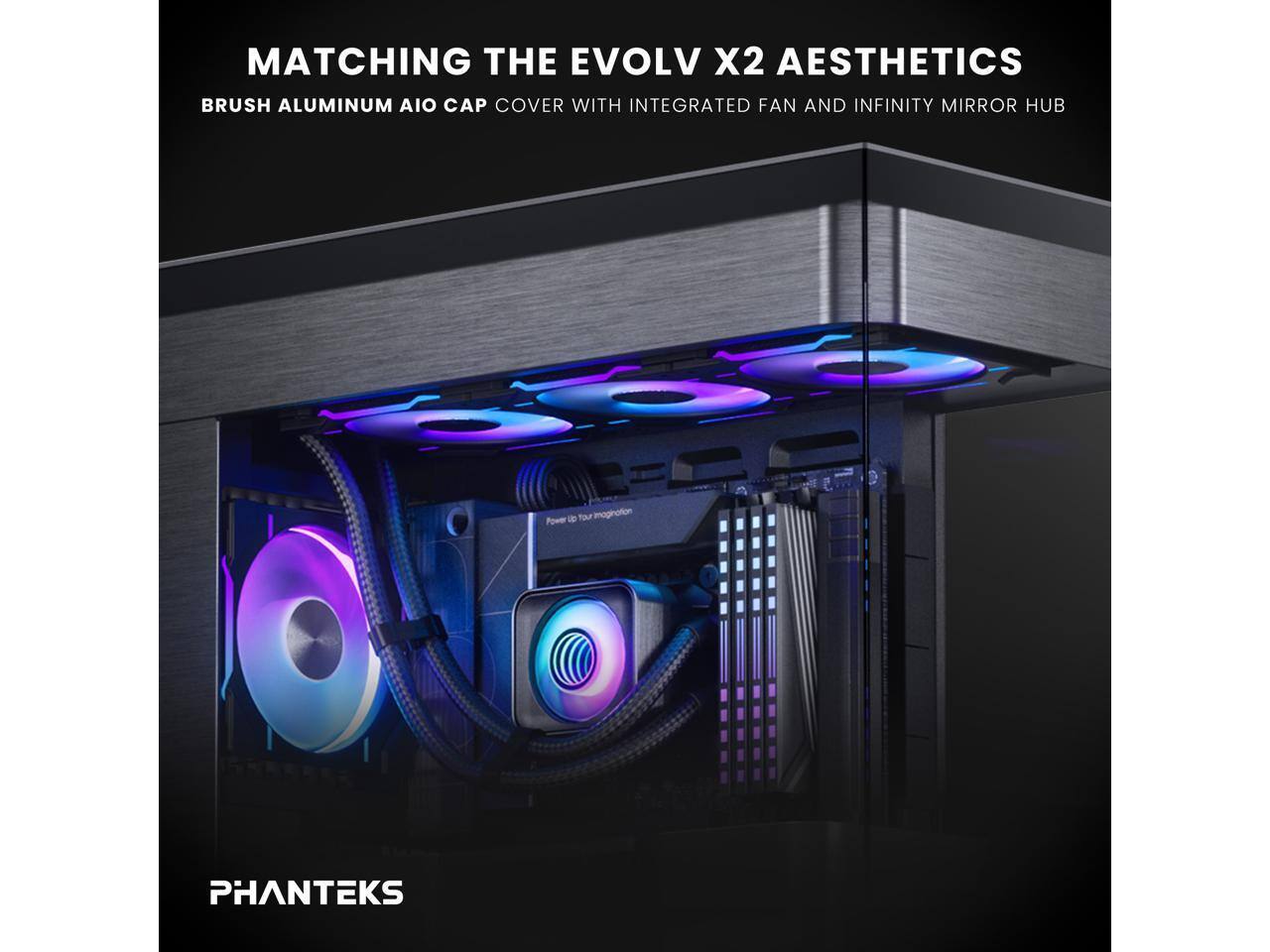 Phanteks Glacier One 420D30 X2 AIO, Evolv X2 Cap, 3x D30 140 D RGB