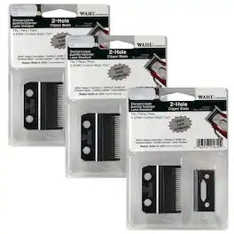 3x Wahl Stagger-Tooth Blending Clipper Blade For Cordless Magic Clip #02161 - Black