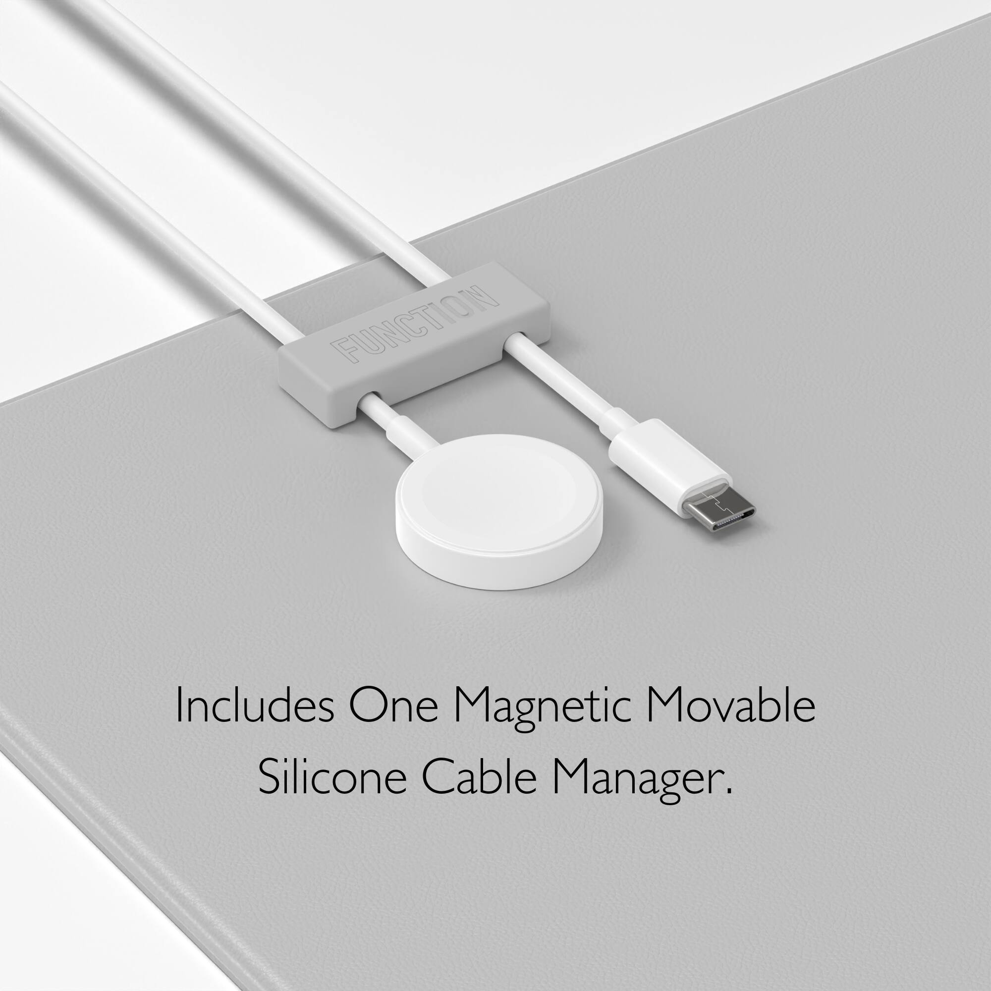 Includes One Magnetic Movable Silicone Cable Manager.