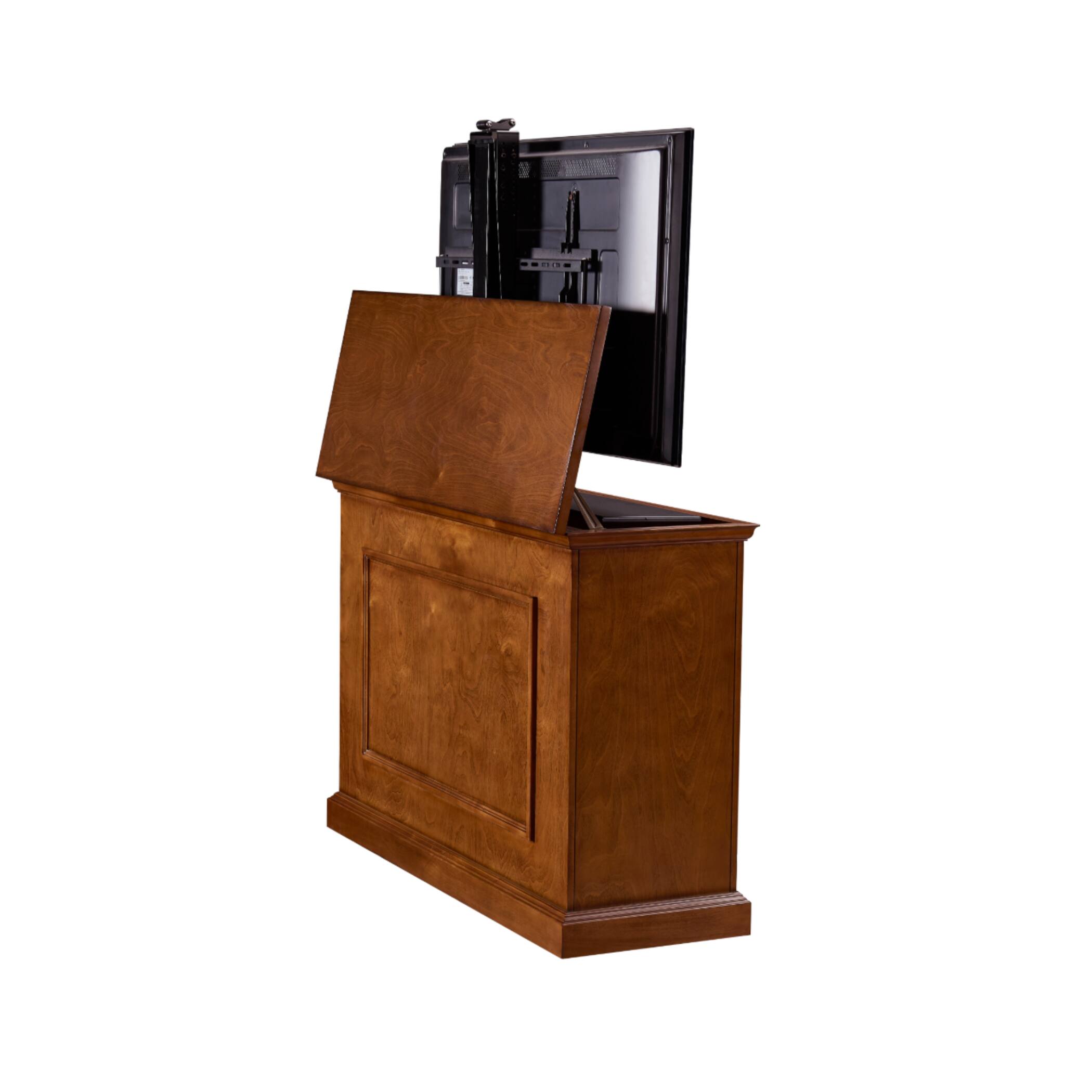 Alt View 10. Touchstone Home Products - The Elevate by Touchstone - Smart Motorized TV Lift Cabinet for Flat Screen TVs up to 50 Inches - Honey Oak.
