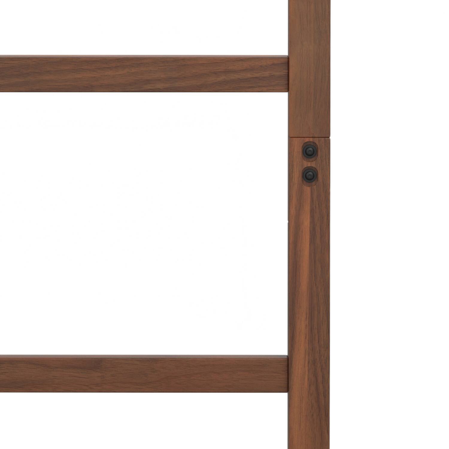 Alt View 4. Simpli Home - Bray SOLID ACACIA WOOD 63 inch x 23 inch Contemporary Bath Towel and Blanket Ladder Shelf in Natural Walnut - Natural Walnut.