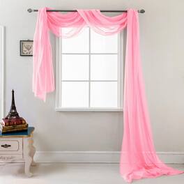 Celine Decorative Sheer Curtain Scarf - 55" x 216" - Stylish Window Treatment for Any Room - Olivia Gray